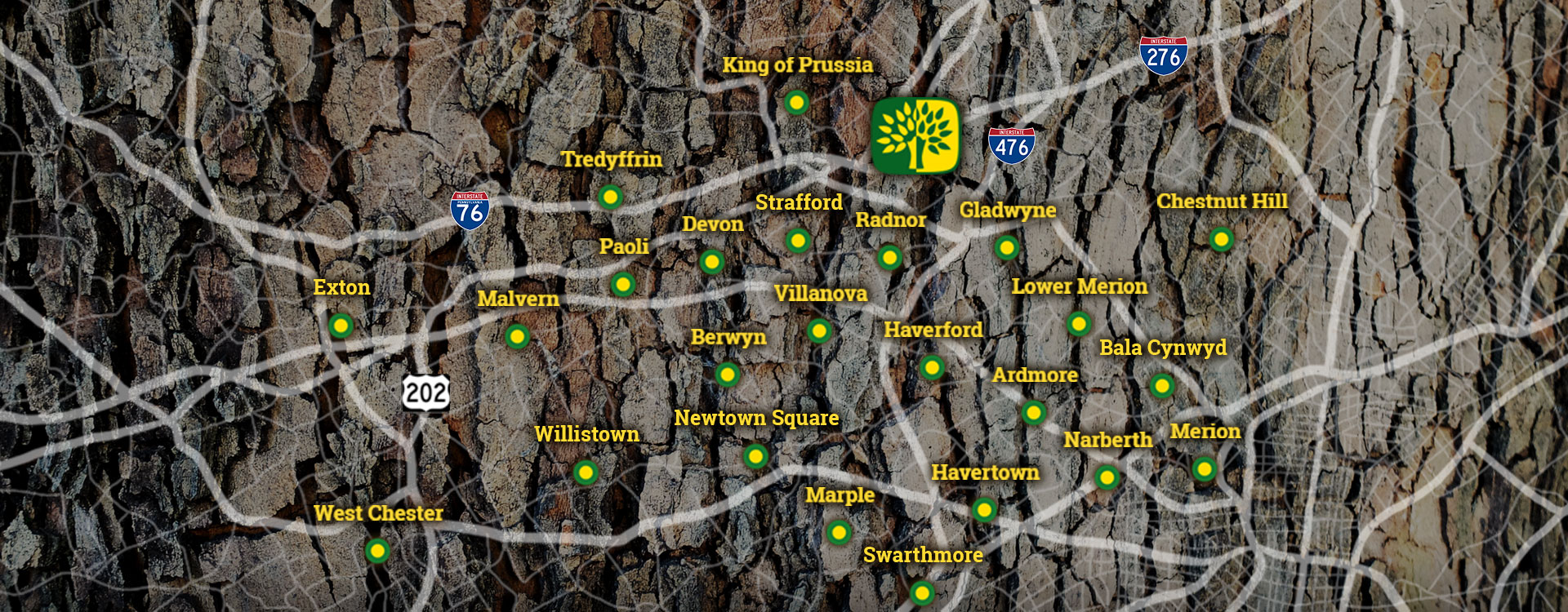 Shreiner Tree Care - Map of Service Areas